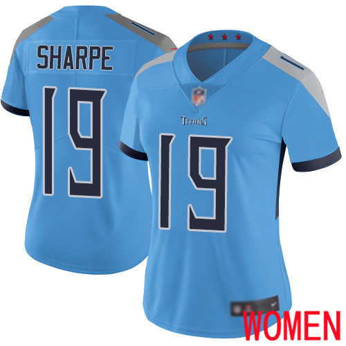Tennessee Titans Limited Light Blue Women Tajae Sharpe Alternate Jersey NFL Football #19 Vapor Untouchable->women nfl jersey->Women Jersey